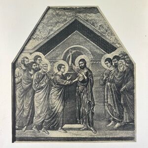 Duccio di Buoninsegna THE INCREDULITY OF THOMAS Fine Art Print 1908 Vintage Orig